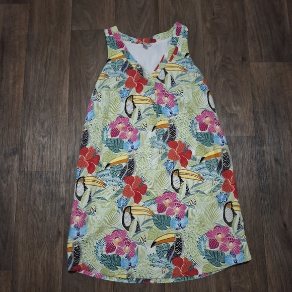 Tommy Bahama Dress If One Can Toucan Sleeveless Shift Dress. - Picture 6 of 16